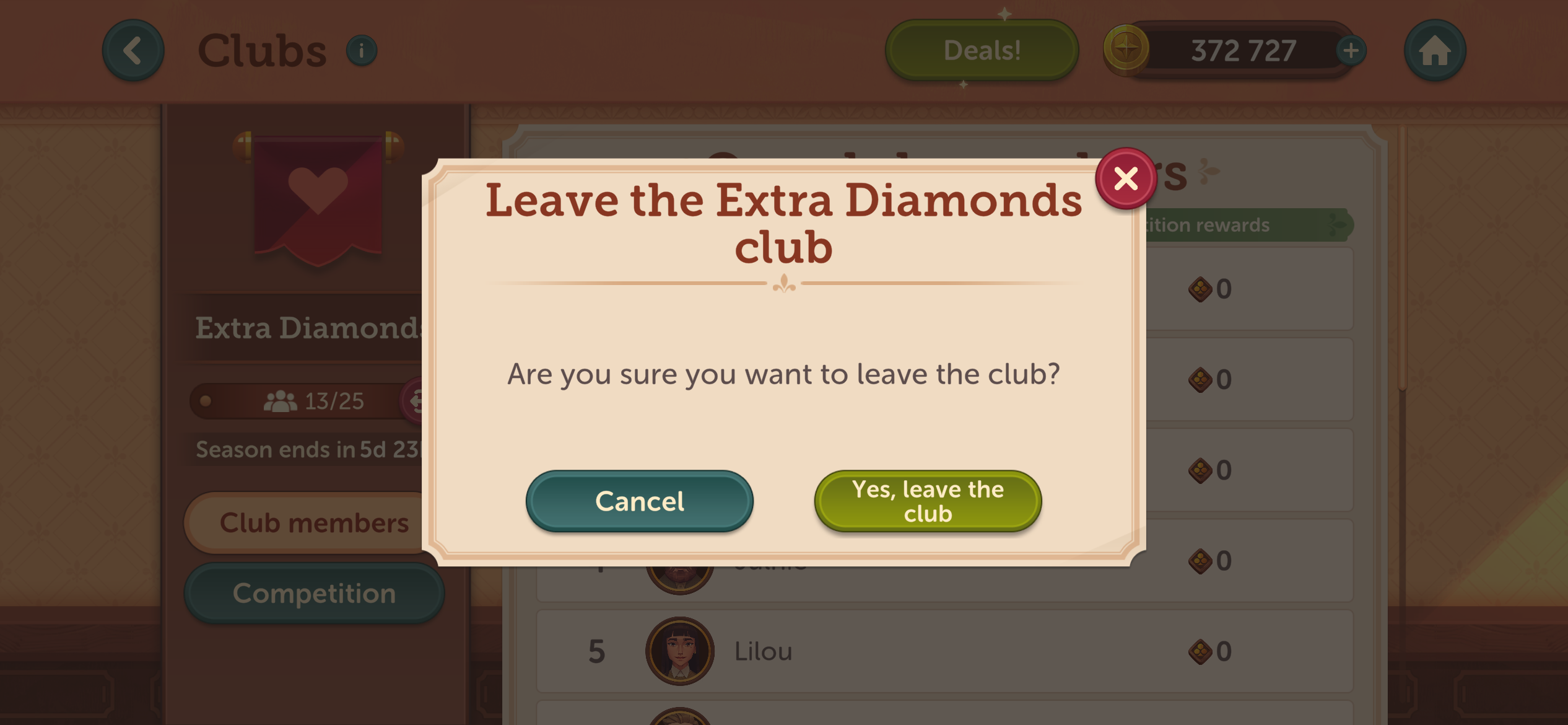Leave the club