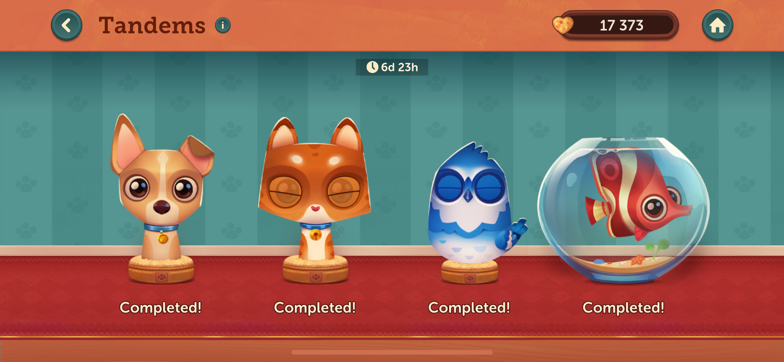 Tandems completed