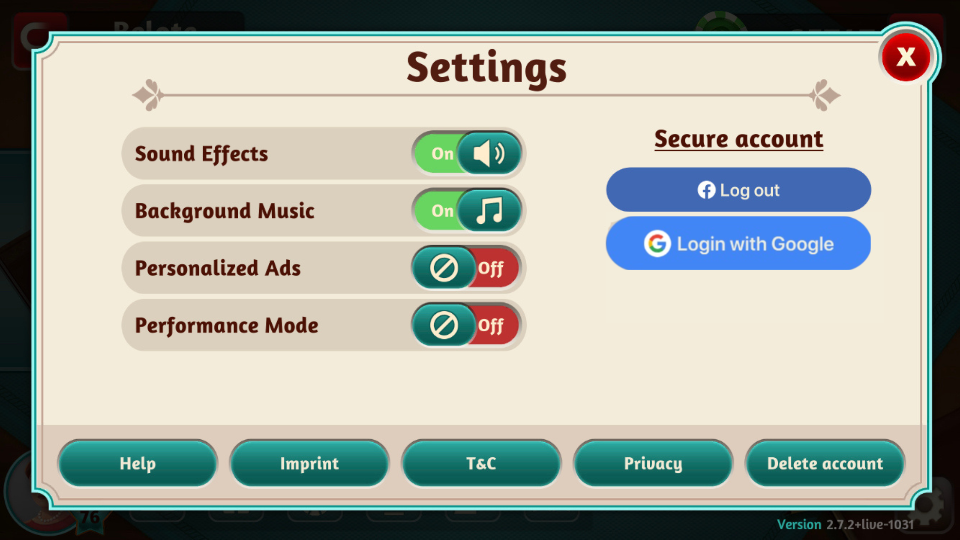 New Settings - Google - Log in