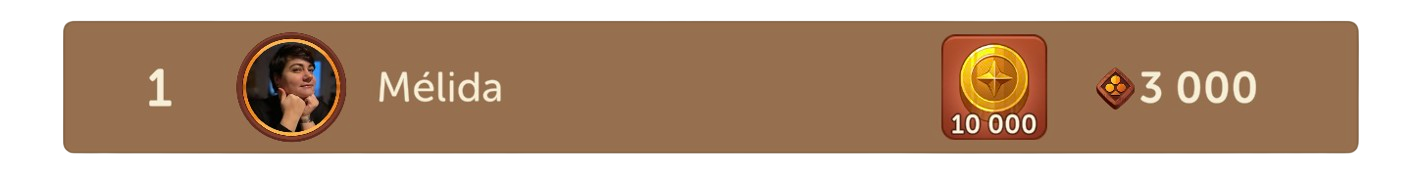 Classement du joueur et récompense