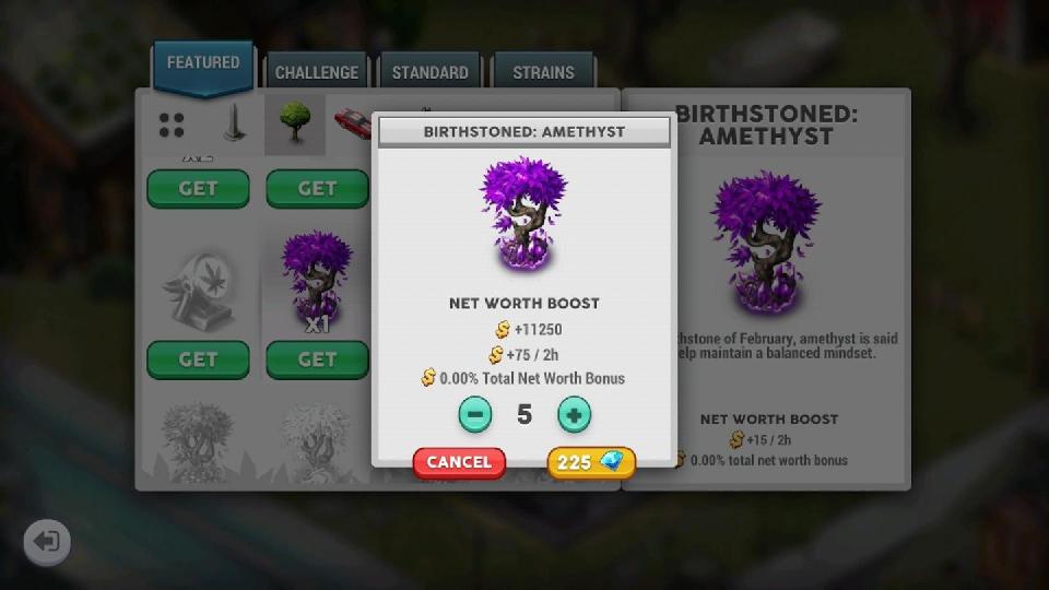 Una imagen del Hempdex con una decoración seleccionada para comprar.