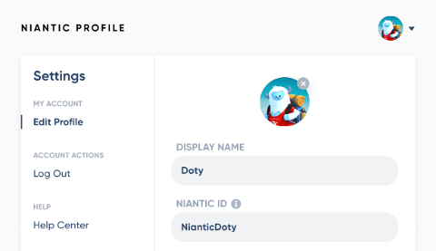 My Niantic ID avatar photo — Niantic Profile Help Center