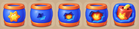 Barrel with the Firecracker νέο element στο Gardenscapes