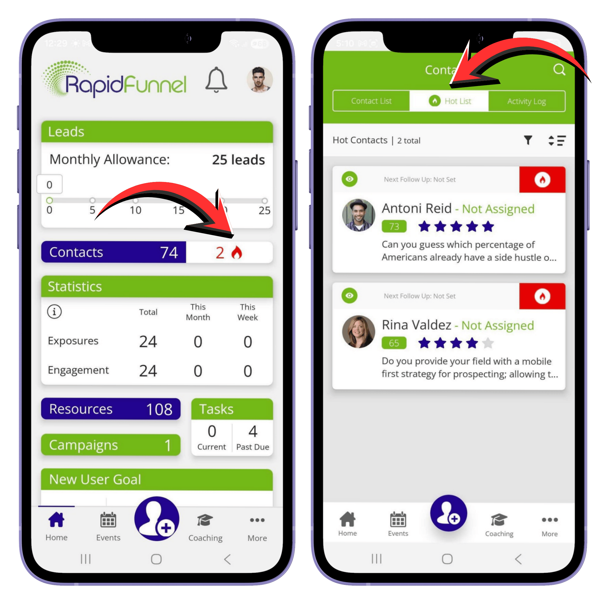 hot prospect hot contacts