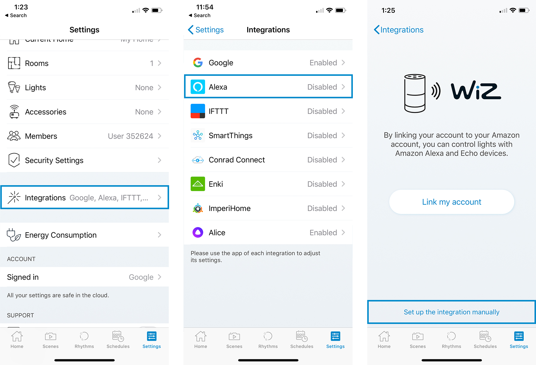 Setting up Amazon Alexa Smart Home Skill for WiZ. — WiZ Help Center