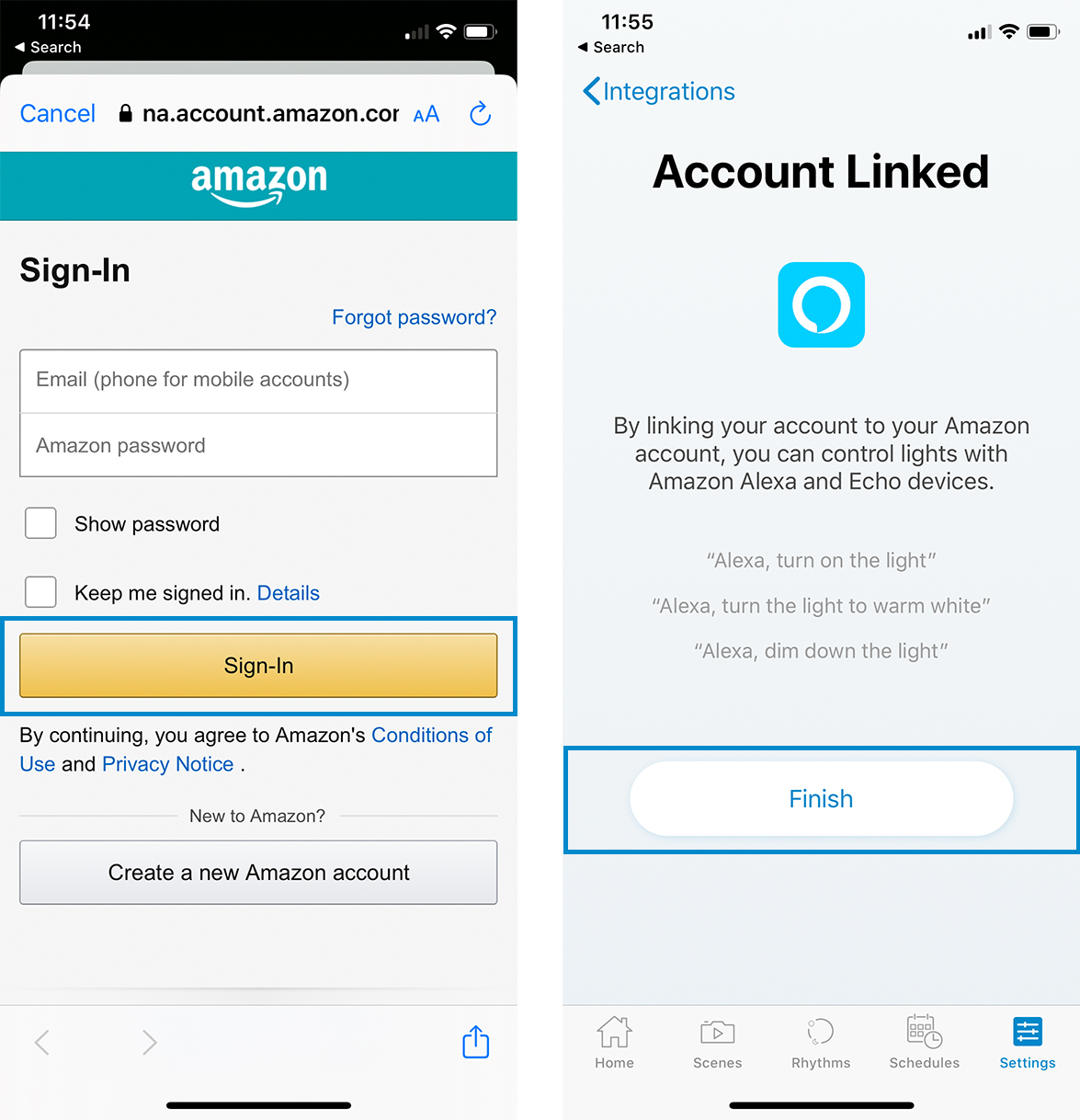Setting up Amazon Alexa Smart Home Skill for WiZ. — WiZ Help Center