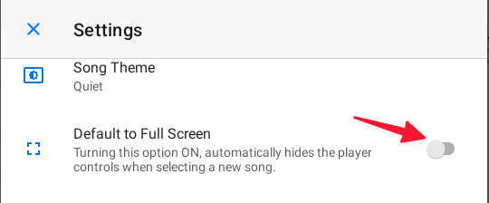Screenshot showing the toggle button in iReal Pro Settings