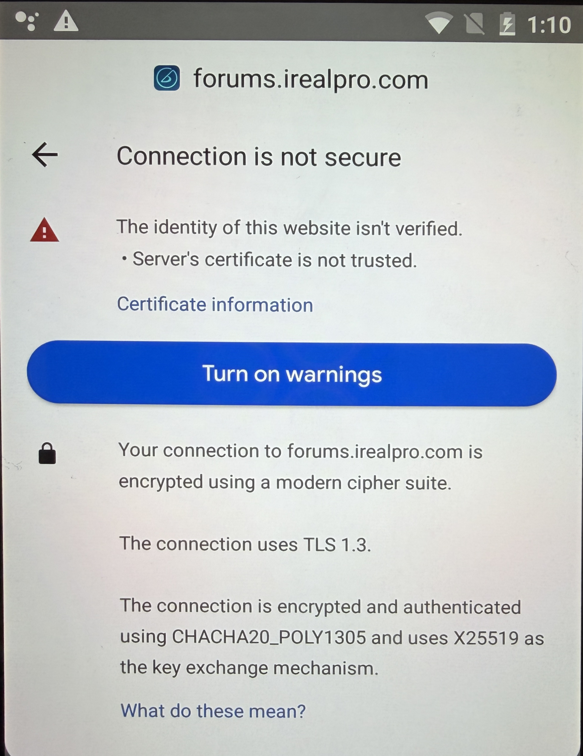 Secure connection error