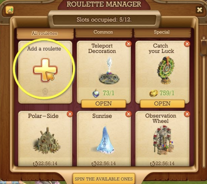 Roulette Manager — Klondike: the Lost Expedition Help Center