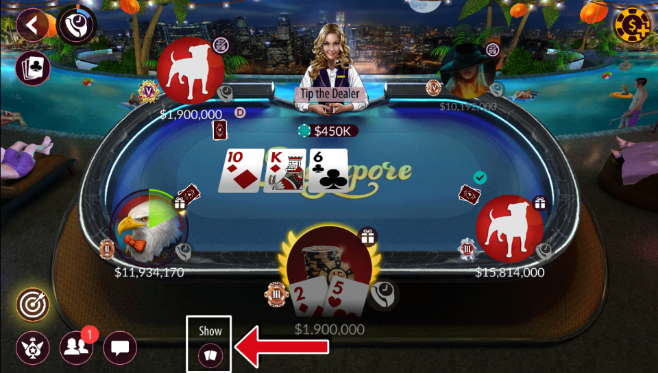 What is Show and Muck feature? — Zynga Poker Help Center